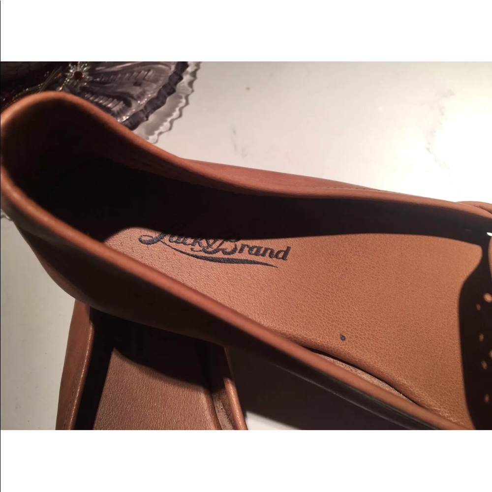 Lucky Brand pinhole leather ballet flats loafers - Picture 4 of 7